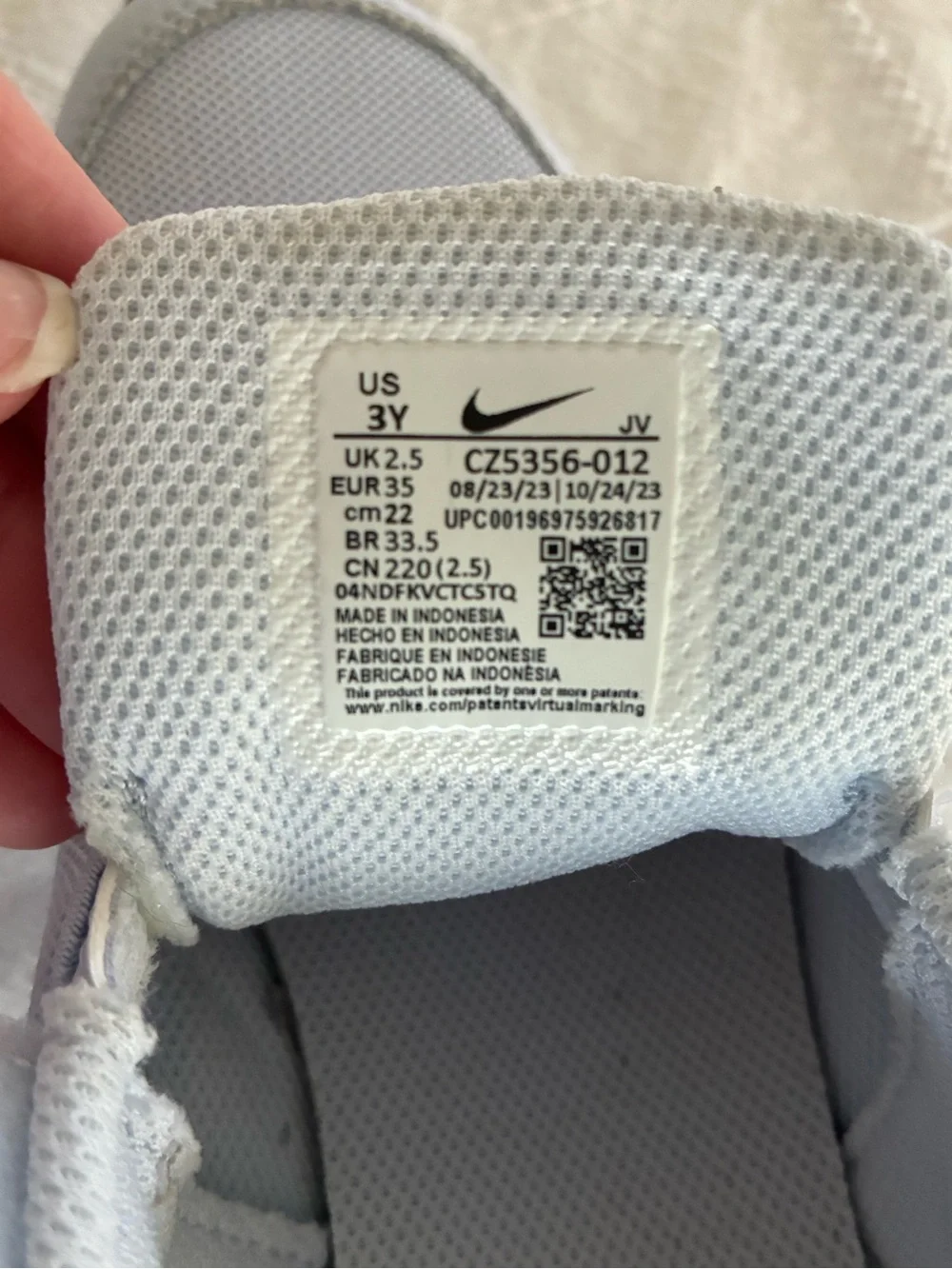 Nike air max SC sneakers gray Velcro school play athletic 3Y